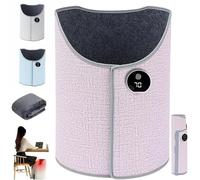 Portable Under Desk Leg Warmer, Folding Electric Heating Foot Warmer with Blanket, 6 Adjustable Temperature Levels, 4h Timer, for Home Office Pink