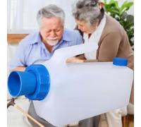 Portable Unisex Urinal with Screw Cap 1000 ml, Transparent Graduations, Suitable for car, Travel, Elderly and Incontinence, Removable(Men)