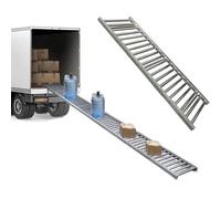 Portable Unpowered Roller Conveyor System, 0.4x2.5m Splicable Transport Slides for Warehouse & Factory Bucket Unloading, Ideal for Subway Station Logistics