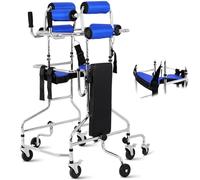 Portable Upright Walker, 8-Wheel Rollator Walker with Seat Adjustable Height and Width for Adults Elderly Rehab(Women's)