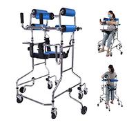 Portable Upright Walker, Adjustable Height Folding Walker for Seniors Disabled Adults Hemiplegia Rehabilitation Aid
