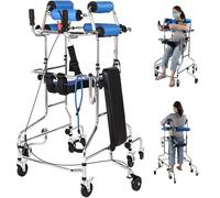 Portable Upright Walker for Seniors - Anti Recline, Anti-Rollover, Adjustable Height, Rehabilitation Standing Frame, Walker Aid for Disabled Individuals