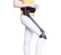 Portable Upright Walker, Walking Aid for Seniors Legs Mobility 3 Gears Rehab Training Equipment Black S, M, L(Right Leg,M)