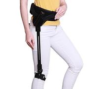 Portable Upright Walker, Walking Aid Rehabilitation Training Device with 3 Adjustable Strength Levels Carbon Fiber Black Multiple Sizes(Right,M)