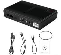 Portable UPS Power Supply 10400mAh For Routers Modems Security Systems Flame Retardant Lithium Battery Multi Level Voltage Output With Advanced Protection(EU)