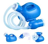 Portable Urinal for Men, 2000ml/68oz Spill Proof Urine Bottle with Scale and Lid, Male Urinal with 63" Long Tube, Pee Bottles for Men Travel Hospital Car Truckers