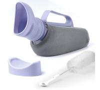 Portable Urinal for Women - 40oz Female Urinal with Spill-Proof Lock, Reusable Pee Bottle for Women Travel & Emergency, Leak-Proof Womens Urinals with Ergonomic Handle & Privacy Cover