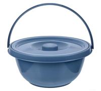 Portable Urinal Pan with Lid, 1 Piece, Chamber Pot for Bedridden Use, Odor-Isolating Design, Stain-Resistant PVC, Elderly & Pregnant Women