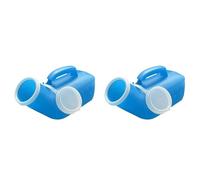 Portable Urinal Portable Men Mobile 1200ml Toilet Car Travel Camp Handle Urinal Storage Urinary Bottle Old Man Helper(Blue 2pcs)
