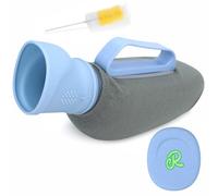 Portable Urinals for Men, 1200ml Nightglow Male Urinal with Upgraded Soft Rubber & Spill-Proof Lid - Large Capacity Pee Bottle Bed Pan for Elderly, Hospital, Travel, and Bedside Use