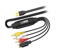 Portable USB 2.0 Video Adapter Cord Wire Line Acquisition Card For And Streaming On Notebook Computer Video Grabber Device