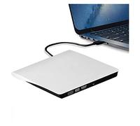Portable USB 3.0 DVD-ROM Optical Drive External Slim CD-ROM RW Disk Reader Desktop PC Laptop Tablet Promotion DVD Player(03 white)