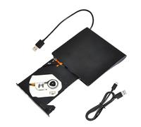 Portable USB Burner Player - USB 3.0 High Speed External Drive Burner Slim Design Instant Connection Stable Performance - Media Data Application Storage