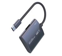 Portable USB C Card Reader Double Slot for Cards 480Mbps Fast Speed Transfer Plugs and Play for Various Electronics Case USB C Card Reader for Smartphone