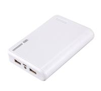 Portable USB Charger 5V 2A 18650 Power Bank Battery Box For iphone6 Smartphone Colour:White