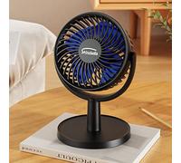 Portable USB Desk Fan with 4 Speeds, Small Cooling Mute Fan, 310 Degree Rotation Desk Table Solar Fan for Room, Mini Computer Office Fan,Detachable, Easy to Clean, Lightweight,4 inch, Powerful Airflow