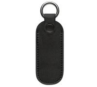 Portable USB Drive Organizer Metal Closure Keychain, Black | Protective Sleeve, Secure Closure, Stainless Steel Keychain Design, PU Leather, Perfect for Travel, 1PC