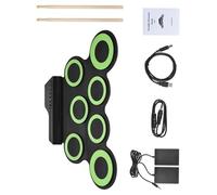 Portable USB Electronic Drum Suitable for Music Enthusiasts Featuring Rich Sound Library Including Rock Rhythms Home Practice Drum