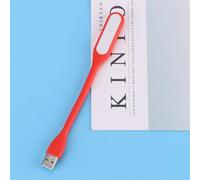 Portable USB Mini Night Light Household Adjustable 5V LED Reading Lamp for Power Bank Laptop, Foldable Camping Light for Book/Travel (Red)