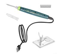 Portable USB Soldering Iron 8W Electric Heating Tool with Indicator Light, Quick Heat Wireless Welding Pen for Repair, Gray
