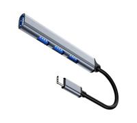 Portable USB Splitter - Multiport Hub Adapter 4 Port USB 3.0 | Scalatine Port, Fast Data Transmission, Hub with 4 Connections, Different 3.0 Hubs, Extension for Laptop,