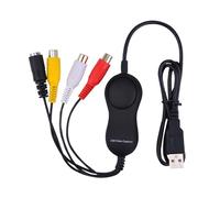 Portable USB2.0 Video Capturing Card Device Analogs Signals From VCRs Camcorders For Disc Creation And Format Conversion No Driver Video Capture Card