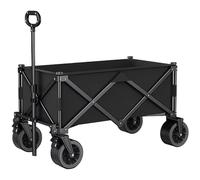 Portable Utility Pull Cart, Foldable Camping Wagon, 180L Capacity, 150KG Load, All-Terrain Wheels, Adjustable Handle, Suitable for Festivals, Shopping, Beach, Picnics