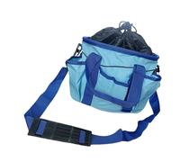 Portable Utility Storage Tote for Garden Gear, Blue | Pocket Layout and Carry Strap Use with Drawstring Main Compartment for Garden Gear and Care Supplies