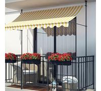 Portable UV Protection Retractable Awning - Manual Strip Canopy No Drill Design for Patios Windows Doors Decks & Gardens (157.5in) - Easy Installation