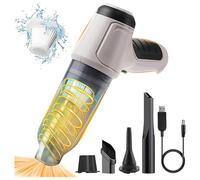 Portable Vacuum, Blow,Suck,Pump 3 in 1 Hand Vacuum Cleaner High Security Cordless Vacuum Cleaner, For Car, Home, Office,White