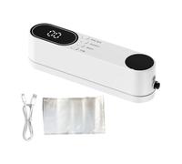 Portable Vacuum Sealer Cordless Food Sealing Device | Mini Cordless Vacuum Sealer for Dormitory Hotel Restaurant Apartment Businesses Rental Kitchen White