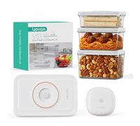 Portable Vacuum Sealer for Food Handheld Vacuum Sealer Machine Set with 3 Reusable Vacuum Canisters Rechargeable and Cordless Mini Food Vacuum Pump (1 Machine + 3 Containers)