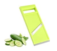 Portable Vegetable Slicer, Handheld Mandoline Vegetable Slicer, Stainless Steel Potato Carrot Food Slicers, Chip Maker for Kitchen Vegetables Fruits Cucumber, Dish Washer Safe, Quick Slice, Green