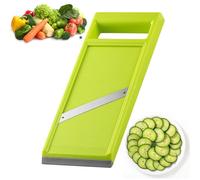 Portable Vegetable Slicer, Stainless Steel Handheld Mandoline, Potato Carrot Food Slicer, Chip Maker with Ergonomic Handle, Dish Washer Safe Cucumber Chopper, Kitchen Slicer for Onion Cheese