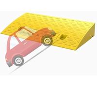 Portable vehicle ramp Kerb Ramps Threshold Ramps Rubber Driveway Ramps Lightweight Ramps For Driveways Footpaths Maintenance ramp(Yellow,50cm*27cm*9cm)