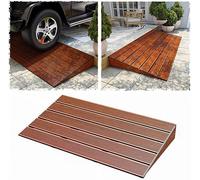 Portable vehicle ramp Wooden Wheelchair Ramp Doorway Solid Wood Threshold Ramp For Front Door/Garage Non-Slip Step Ramps Maintenance ramp(90x50x10cm(35.4x19.7x3.9in))