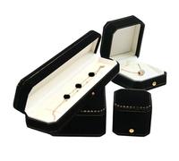 Portable Velvet Jewelry Box Protective Display Container Soft Lined Accessory Holder Italian Storage for Women and Girls, フリーサイズ