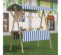Portable Vendor Display Tent with Canopy & Tablecloth Foldable Rolling Cart for Events & Festivals 120/150 cm Length Easy Setup Lightweight &