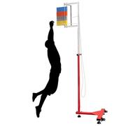 Portable Vertical Jump Tester, Jump Measurement Tool, with Adjustable Height and Mobile Wheels, Accurate Measurement, Perfect for Basketball Volleyball Courts and Home Fitness Use(Colorful)