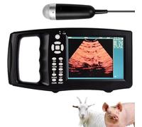 Portable Veterinary Ultrasound Scanner, Handheld B-Ultrasound with 3.5MHz Probe, 4-Color Panels for Pig, Sheep Pregnancy Testing