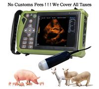 Portable Veterinary Ultrasound Scanner, Vet Pregnancy Ultra Machine with 3.5MHz Convex Probe for Pig Sheep Goat Dogs Animals