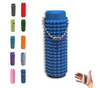 Portable Vibrant Colors Stim Tool,Spiky Grippie Stim Keychain for Anxiety Relief,Pain Stim Fidget for Adults,Pocket Mini Grippie 3D Printed Venting Key Pendant with Quiet Design(Blue)