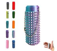 Portable Vibrant Colors Stim Tool,Spiky Grippie Stim Keychain for Anxiety Relief,Pain Stim Fidget for Adults,Pocket Mini Grippie 3D Printed Venting Key Pendant with Quiet Design(Gradient colorful)