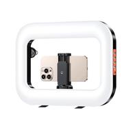 Portable Video Cage - Ring Light 21.8 x 29.5 cm ABS Material | Type-C Rechargeable Mobile Streaming Lamp | Desk Selfie Lighting for Recording, Travel, Daily Work