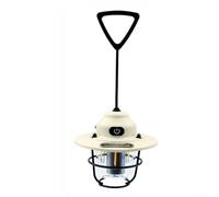 Portable Vintage Camping Lantern with USB Charging, Waterproof LED Light Featuring 40H Runtime and Hanging Hook for Outdoor Adventures(A)