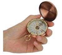 Portable Vintage Retro Metal Copper Flip Cover Pocket Watch Compass, Metal Compass, Vintage Compass, for Camping, Hiking with Lightweight and Portable Design for Survival