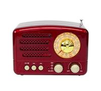 Portable Vintage Retro Radio In Red & Coffee AM FM SW Speaker With TF Card Slot Mini Travel Radio With USB Charging(Rosso)