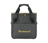 Portable Vinyl Record Bag Sturdy LP Storage Case with Pocket - Grey Fabric Holder for 10 Discs - Shock Absorbing Transport for DJs Audiophiles