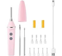 Portable Visual Ear Wax Cleaner Tool,Wireless Otoscope, WiFi Ear Wax Removal Endoscope, Ear Scope Camera with Lights