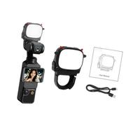 Portable Vlogging Light for Pocket 3 Camera, Clip on Fill Lamp with CRI 95+ LED Panel for Close Up Video Content Clip on Vlog Light Rechargeable Portrait Lamp Portable Video Pocket Camera Led